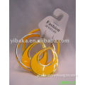 2014 fashion yellow plastic chinese earrings,custom earring cards
